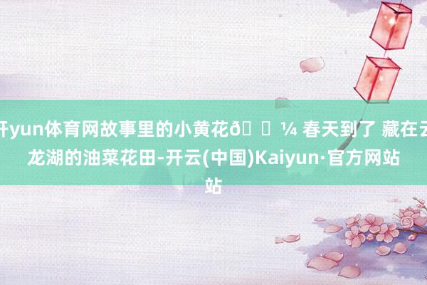 开yun体育网故事里的小黄花🌼 春天到了 藏在云龙湖的油菜花田-开云(中国)Kaiyun·官方网站
