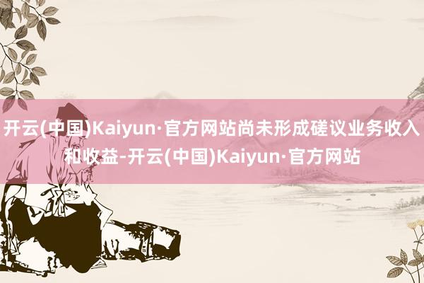 开云(中国)Kaiyun·官方网站尚未形成磋议业务收入和收益-开云(中国)Kaiyun·官方网站