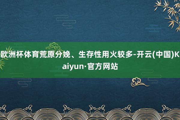 欧洲杯体育荒原分娩、生存性用火较多-开云(中国)Kaiyun·官方网站