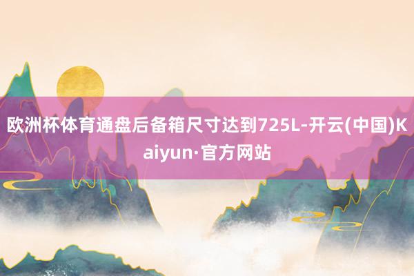 欧洲杯体育通盘后备箱尺寸达到725L-开云(中国)Kaiyun·官方网站