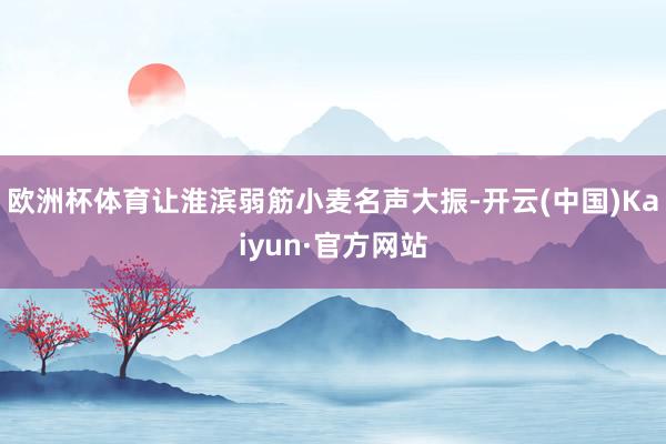 欧洲杯体育让淮滨弱筋小麦名声大振-开云(中国)Kaiyun·官方网站