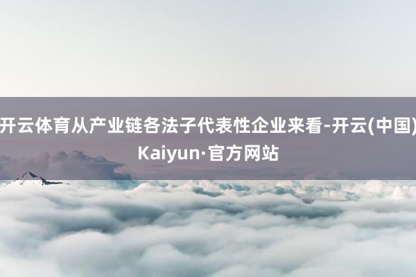 开云体育从产业链各法子代表性企业来看-开云(中国)Kaiyun·官方网站