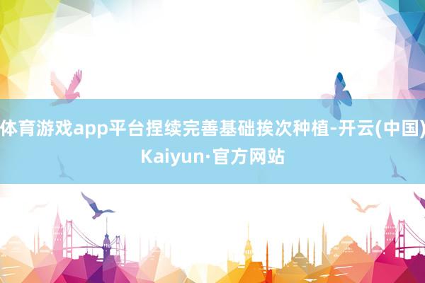 体育游戏app平台捏续完善基础挨次种植-开云(中国)Kaiyun·官方网站