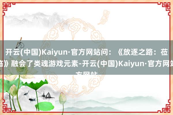开云(中国)Kaiyun·官方网站问：《放逐之路：莅临》融会了类魂游戏元素-开云(中国)Kaiyun·官方网站