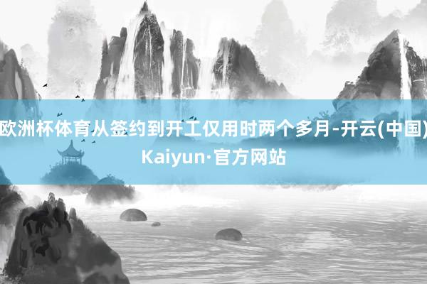 欧洲杯体育从签约到开工仅用时两个多月-开云(中国)Kaiyun·官方网站