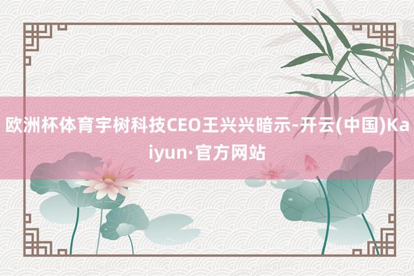 欧洲杯体育宇树科技CEO王兴兴暗示-开云(中国)Kaiyun·官方网站