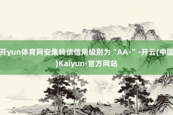 开yun体育网安集转债信用级别为“AA-”-开云(中国)Kaiyun·官方网站