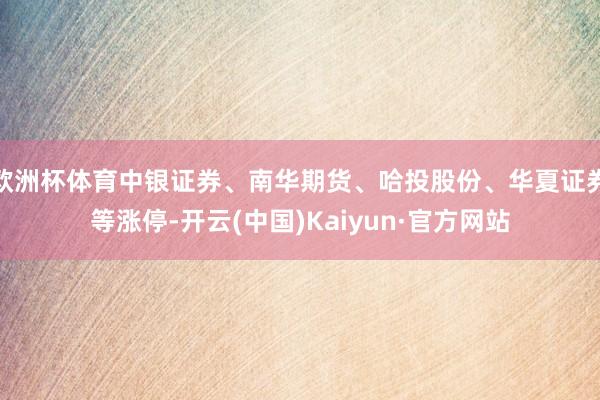 欧洲杯体育中银证券、南华期货、哈投股份、华夏证券等涨停-开云(中国)Kaiyun·官方网站