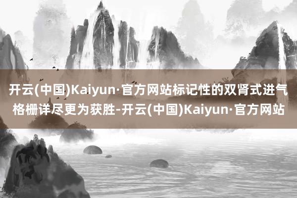 开云(中国)Kaiyun·官方网站标记性的双肾式进气格栅详尽更为获胜-开云(中国)Kaiyun·官方网站