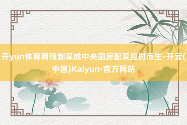 开yun体育网预制菜或中央厨房配菜应时而生-开云(中国)Kaiyun·官方网站