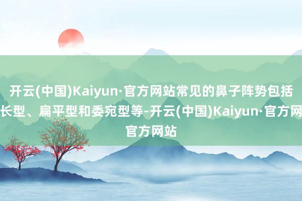 开云(中国)Kaiyun·官方网站常见的鼻子阵势包括细长型、扁平型和委宛型等-开云(中国)Kaiyun·官方网站