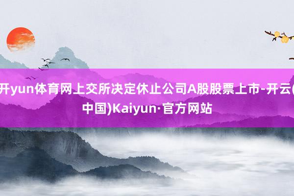 开yun体育网上交所决定休止公司A股股票上市-开云(中国)Kaiyun·官方网站