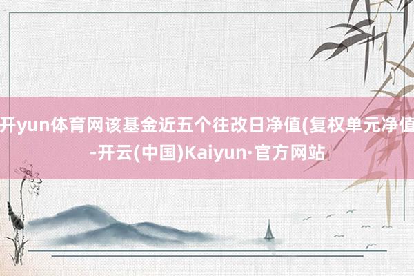 开yun体育网该基金近五个往改日净值(复权单元净值-开云(中国)Kaiyun·官方网站