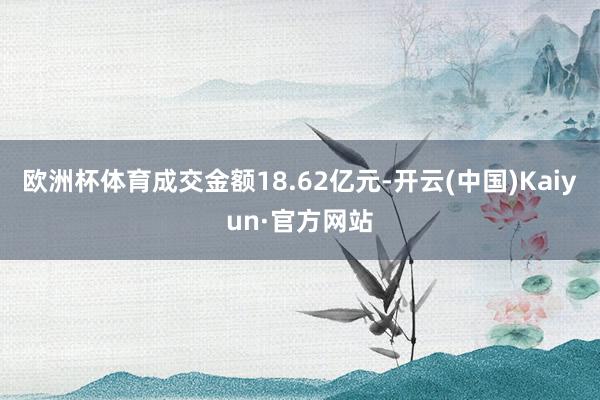 欧洲杯体育成交金额18.62亿元-开云(中国)Kaiyun·官方网站