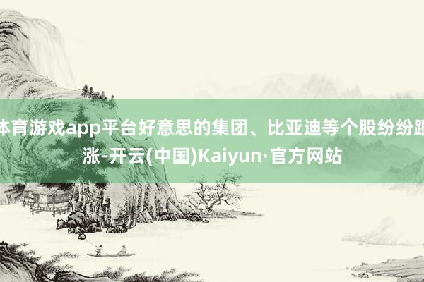 体育游戏app平台好意思的集团、比亚迪等个股纷纷跟涨-开云(中国)Kaiyun·官方网站