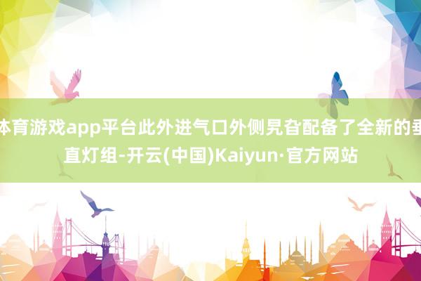 体育游戏app平台此外进气口外侧旯旮配备了全新的垂直灯组-开