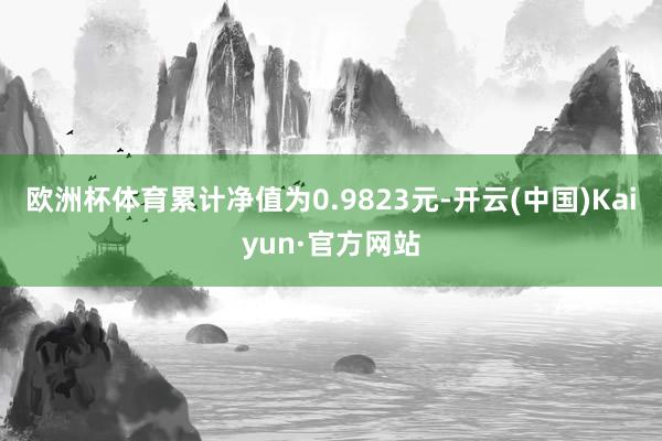 欧洲杯体育累计净值为0.9823元-开云(中国)Kaiyun·官方网站